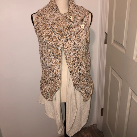 Anthropologie Knitted & Knotted sweater cardigan cashmere wool Size M - Picture 2 of 8